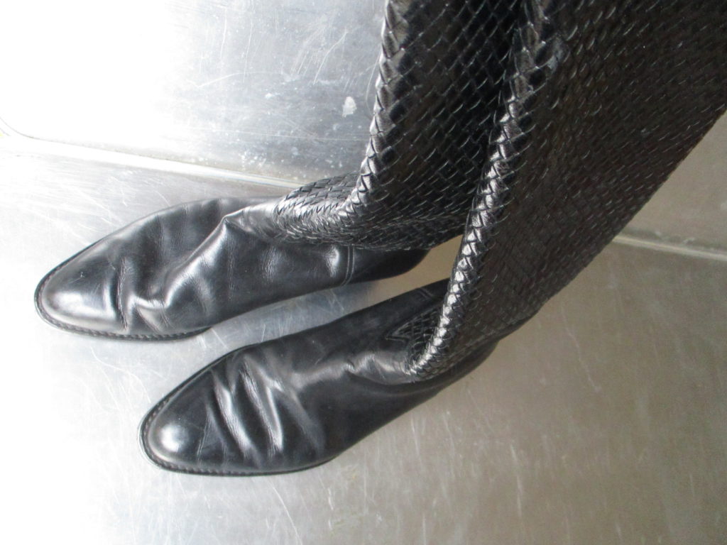Bottines CHARLES JOURDAN Talons 12 Cm Cuir Noir - Taille 41 - Très Bon état - Occasion