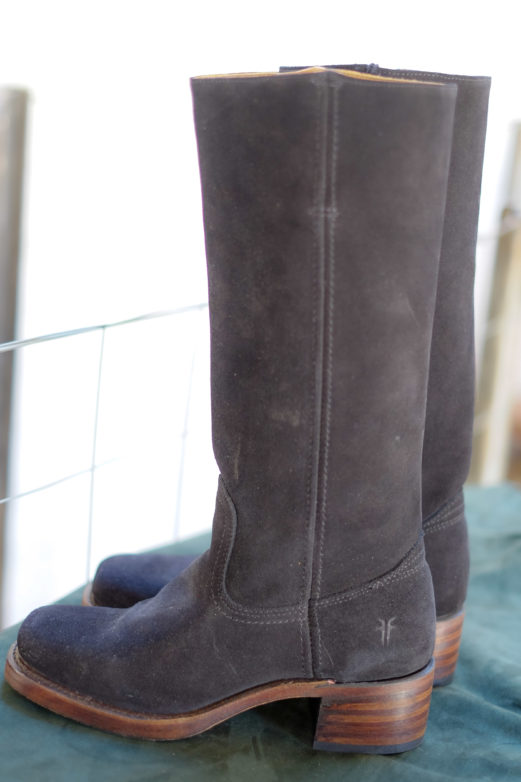 frye black suede boots