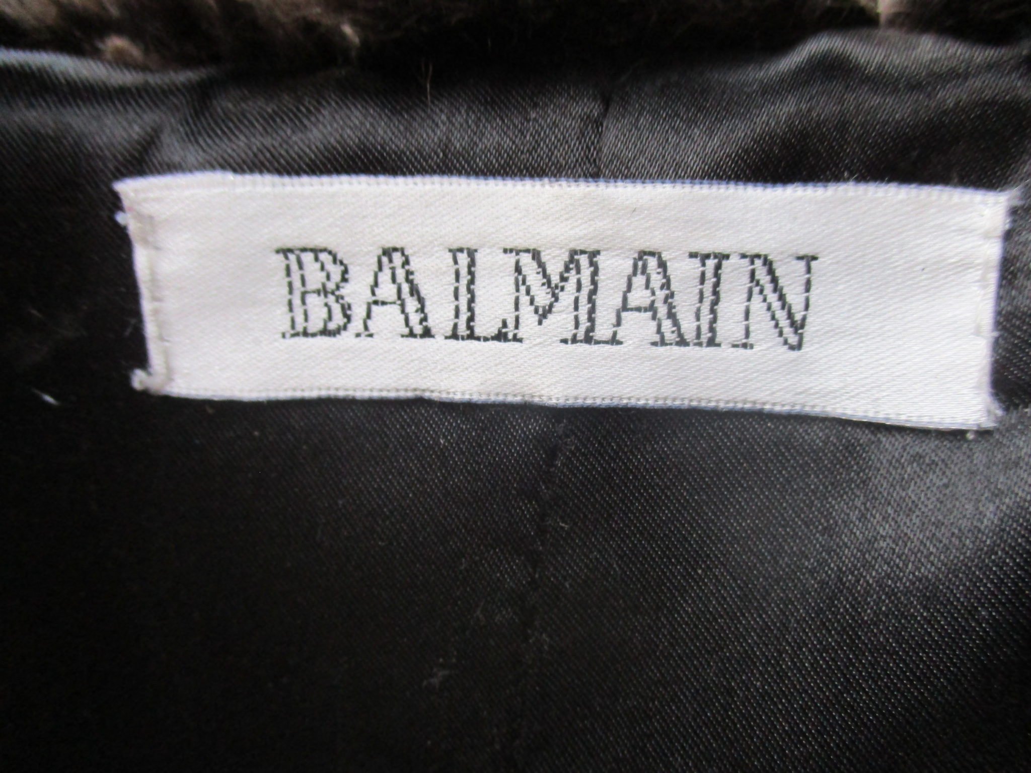 Balmain faux fur hooded jacket