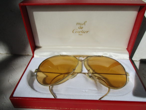 cartier santos sunglasses gold