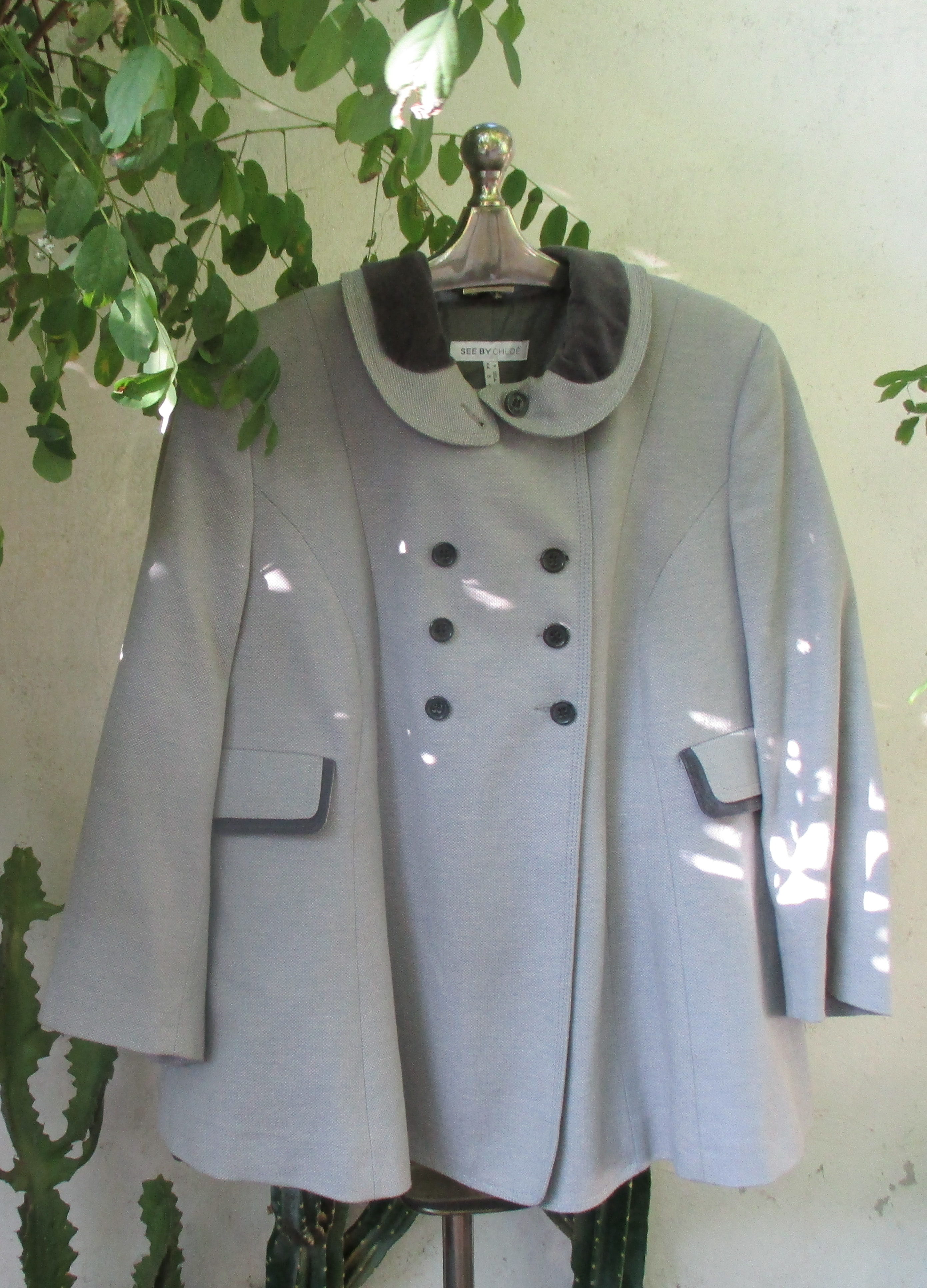 Chloe Check Jacket in Blue